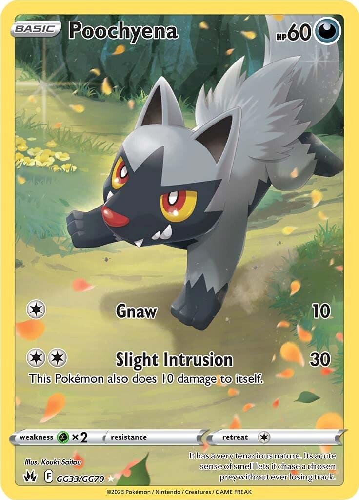 Crown Zenith Poochyena Pokémon card